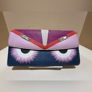 Fendi Monster Long Wallet- please read for condition
